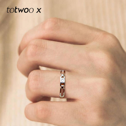 totwoo x情侣对戒 S925纯银戒指一对前世今生开口小众设计男女订婚 商品图4