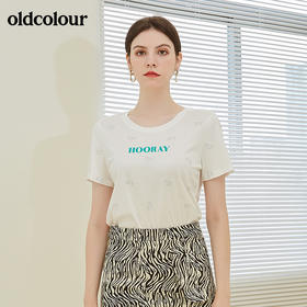 oldcolour2021秋季商场同款短袖T恤女N31021108