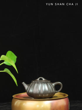 石瓢全手工黑泥家用功夫茶壶250毫升