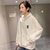 白色卫衣春秋女2022宽松百搭韩版上衣外套设计感小众连帽纯色卫衣FX-2237 商品缩略图2