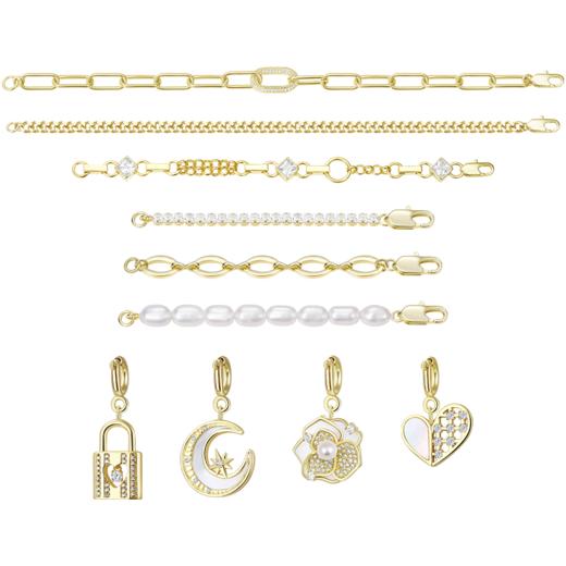 ZEGL设计师自定饰系列DIY一周星期项链手链女锁骨链配饰组合套装 商品图6