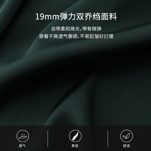 玳莎19MM弹力双乔尖领设计感真丝衬衫女新款时尚宽松显瘦落肩袖上衣  CC31316 商品图3