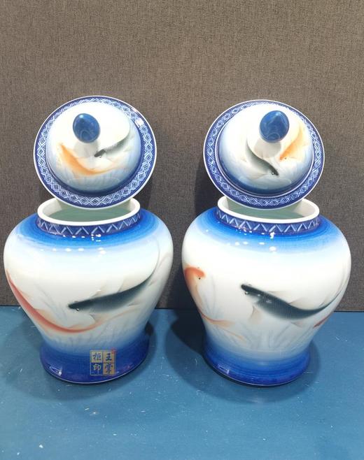 青花斗彩富贵有馀茶叶罐 商品图0