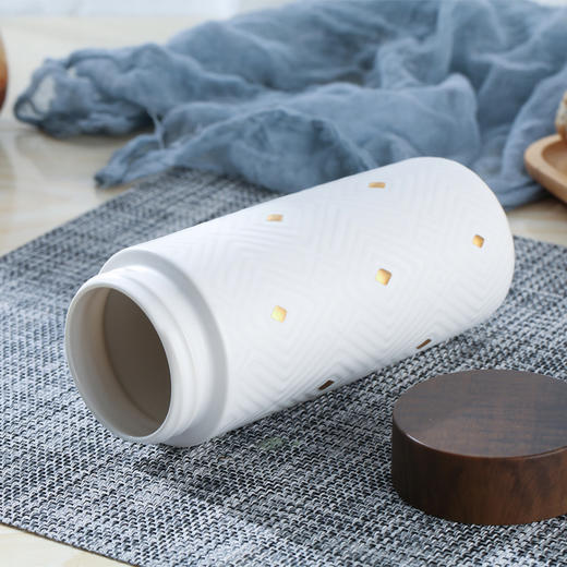 乾唐轩活瓷杯鎏金奇迹木纹盖随身杯双层330ml 商品图3