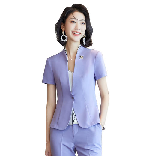 短袖职业装小西装正装套装女2022春夏季新款韩版时尚气质工作服olZLZW-KL925 商品图4