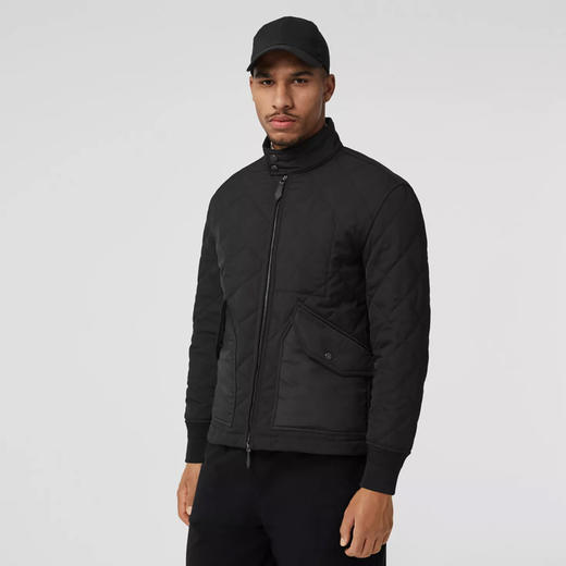 BURBERRY 巴宝莉 男士钻石绗缝恒温夹克外套棉服 黑色 8047934 A1189 商品图1