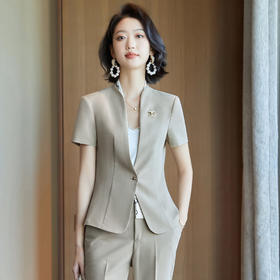 短袖职业装小西装正装套装女2022春夏季新款韩版时尚气质工作服olZLZW-KL925