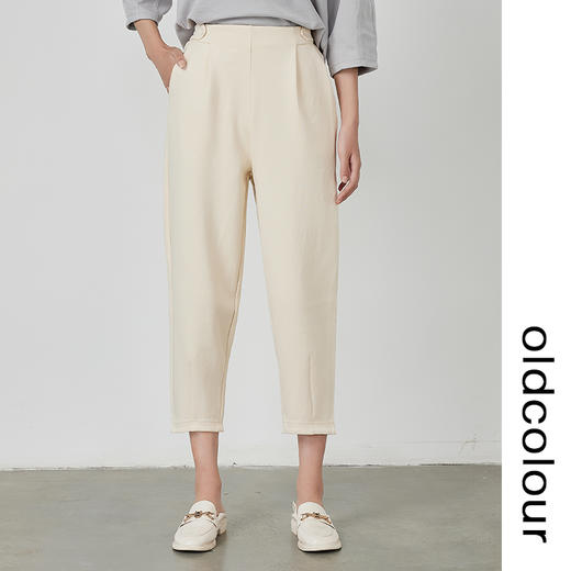 oldcolour休闲运动哈伦裤2022秋新款宽松百搭直筒七分锥形卫裤女 商品图0