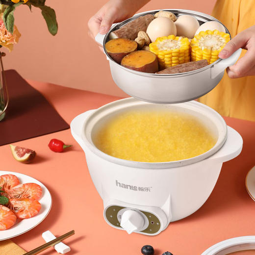 翰乐多功能迷你电煮锅HL-YXSG70（双耳带格） 商品图3