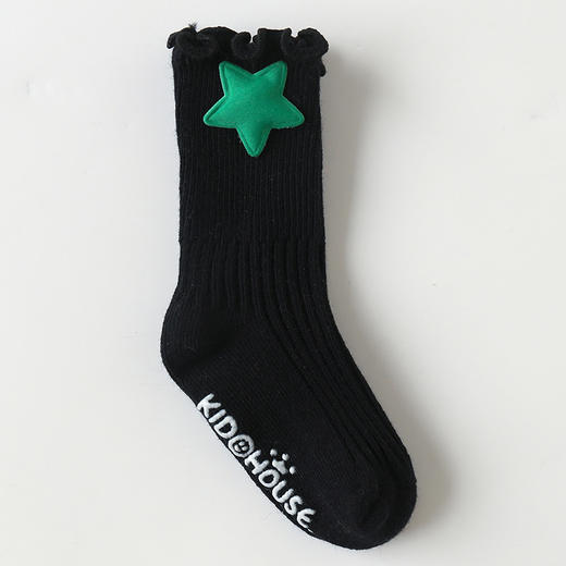 【缤纷色彩 防滑点胶 亲肤柔软无勒感】2022秋冬季新款精梳棉宝宝袜子婴幼儿童防滑底地板袜双针配饰中筒 商品图10