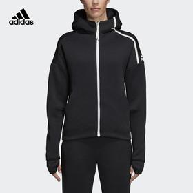 【微瑕清仓 不退不换 介意慎拍】Adidas/阿迪达斯女装运动服连帽休闲夹克 DM5024