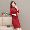 YWE PB202洋气时尚贵夫人七分袖改良版旗袍裙 商品缩略图2