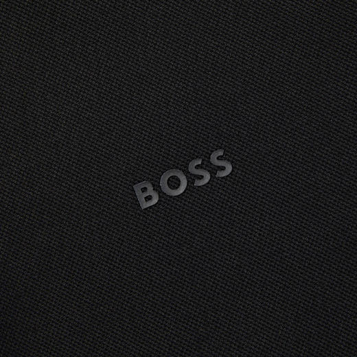 HUGO BOSS 雨果博斯 2023春夏新品 男士LOGO徽标短袖POLO衫 黑色 商品图4