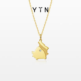 「驿」系列城市限定版-北京上海吊坠 18K金项链