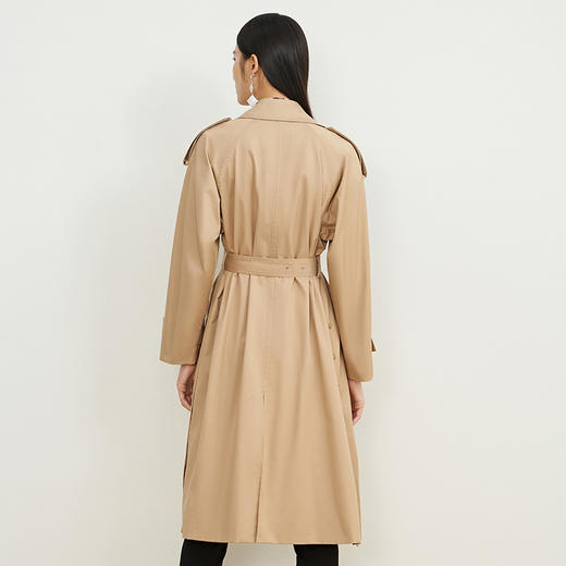 EITIE爱特爱秋季新款女装气质修身纯色风衣女中长款6704406 商品图4