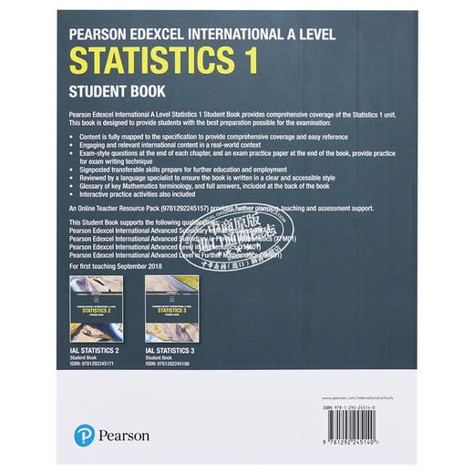 预售 爱德思国际A级数学统计1学生手册 Edexcel International A Level Mathematics Statistics 1 Student Book 商品图8
