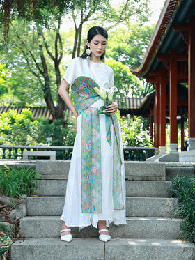 游园惊梦系列-馨香逐风拼接半身裙