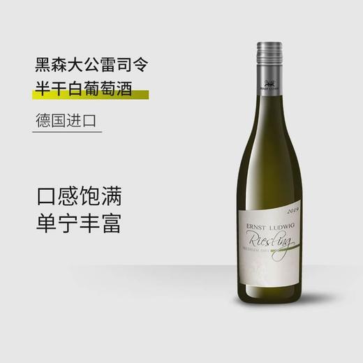 【6支装】黑森大公雷司令 德国进口半干白葡萄酒 11%vol 750ml/瓶 商品图3