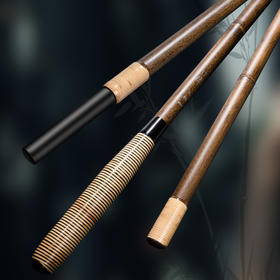空钩悟道仿竹碳素抄网竿 超硬超轻2.1/2.4M插接式并继玉柄抄鱼抄网竿