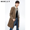 NEELLY纳俪商场同款复古格纹英伦风外套女中长款单排扣毛呢上衣潮N22092C01156 商品缩略图2