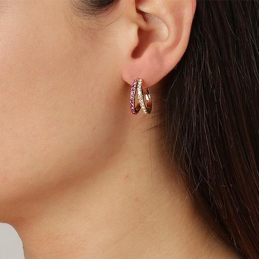 北京仓｜Dyrberg Kern-Twinnie-粉色 双环 耳环［丹麦设计师］ 商品图0