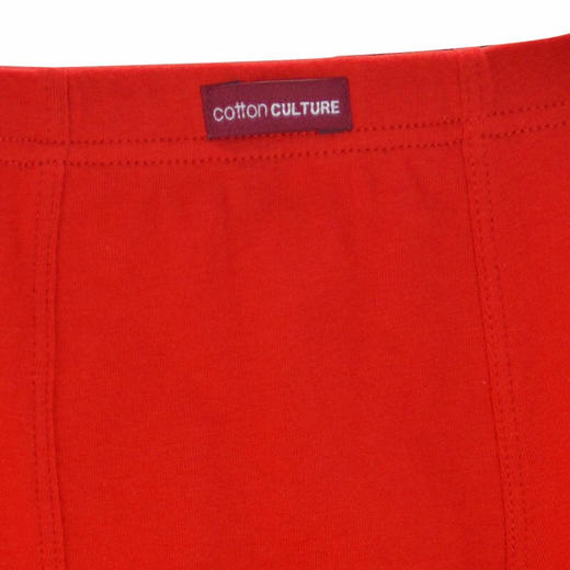 棉文化男士平角裤透气纯棉宽松平角内裤 红色中号 商品图1