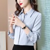 秋季新款，缎面衬衣时尚气质长袖职业衬衫KQL-213 商品缩略图1