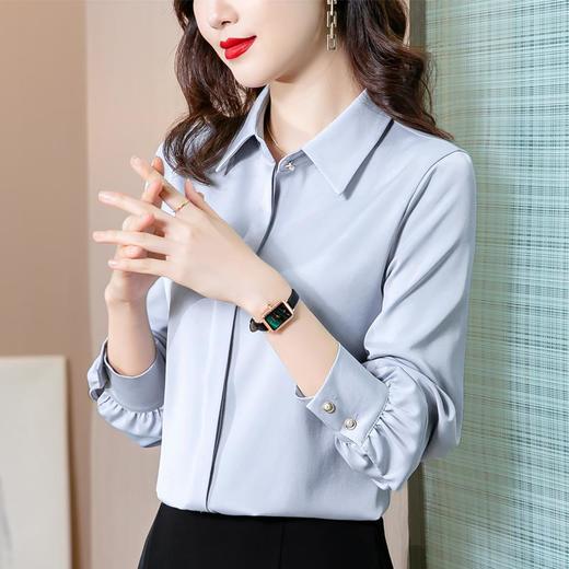 秋季新款，缎面衬衣时尚气质长袖职业衬衫KQL-213 商品图1