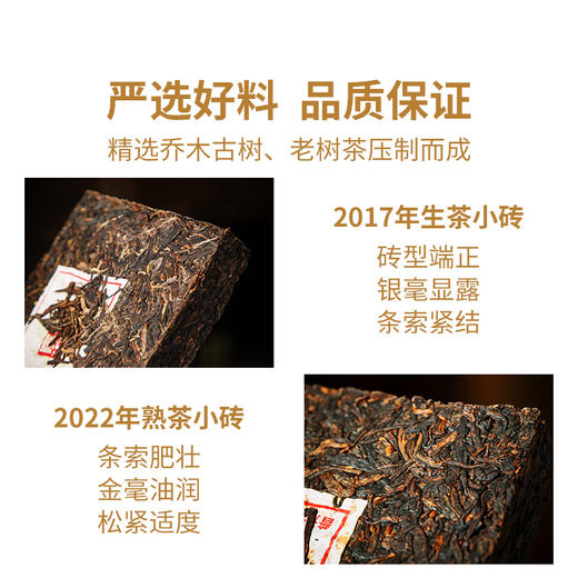 澜沧古茶澜沧芳砖生熟组合250g*2 商品图3