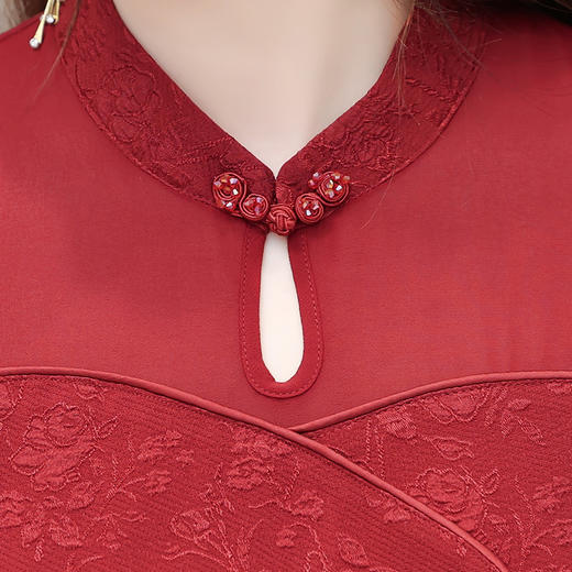 YWE PB202洋气时尚贵夫人七分袖改良版旗袍裙 商品图3