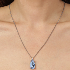 北京仓｜Dyrberg Kern-Roctar-浅蓝色 水滴 项链［丹麦设计师］