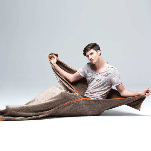 天石户外露营抓绒睡袋信封拼接双人四季通用款大人旅行隔脏保暖毯 商品图1