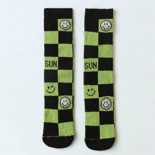 【3双装 缤纷花色 萌趣搭配】2022秋冬新款宝宝过膝长筒无骨袜婴幼儿童潮袜双针两路三色男女袜 商品图5