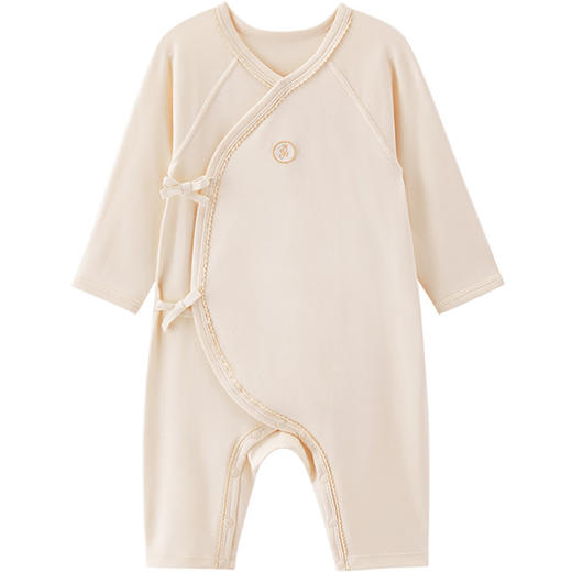 英氏婴儿哈衣新生儿连体衣有机棉爬服2022秋新款睡衣YLHAJ02015A YLAAJ02012A 商品图4