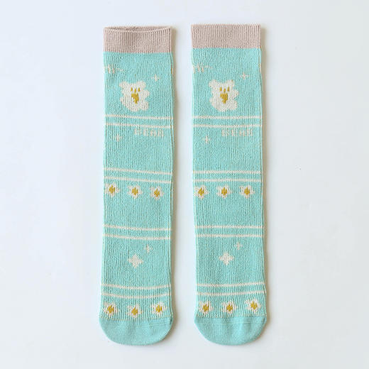 【3双装 缤纷花色 萌趣搭配】2022秋冬新款宝宝过膝长筒无骨袜婴幼儿童潮袜双针两路三色男女袜 商品图7