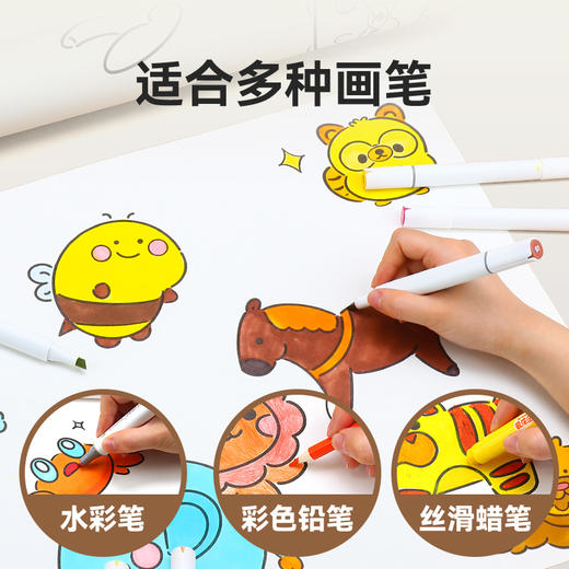 爱涂图画纸儿童涂鸦大画纸墙贴不脏墙可贴画卷纸幼儿园宝宝专用纸画画纸超大超长美术纸反复黏贴填色画本 商品图3