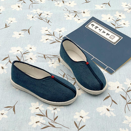 内联升童鞋手工单鞋千层底牛仔夹鞋5292C 商品图3