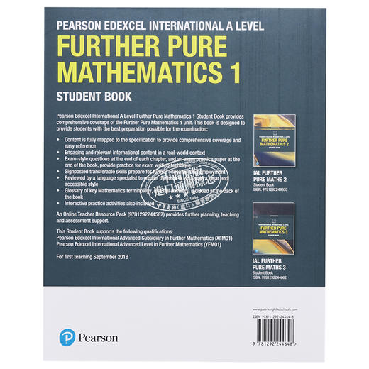 爱德思国际A级数学进一步纯数学1学生手册 Edexcel International A Level Mathematics Further Pure Mathematics 1 Student 商品图8