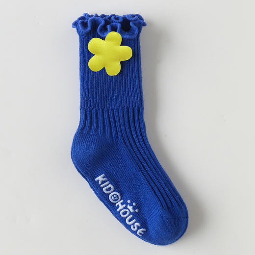 【缤纷色彩 防滑点胶 亲肤柔软无勒感】2022秋冬季新款精梳棉宝宝袜子婴幼儿童防滑底地板袜双针配饰中筒 商品图7