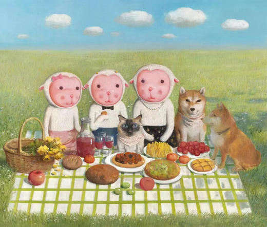 杨媛媛版画-草地上的午餐 商品图2