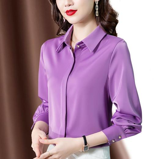 秋季新款，缎面衬衣时尚气质长袖职业衬衫KQL-213 商品图0