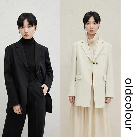 oldcolour宽松显瘦休闲西装2022秋季新款高级感小众气质外套女 商品图0
