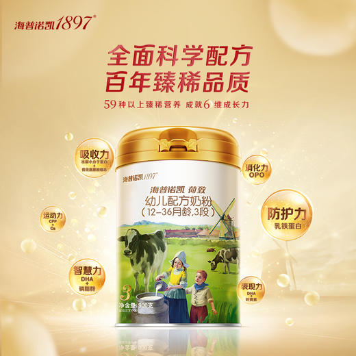 1897荷致系列幼儿儿配方奶粉3段900g 商品图1