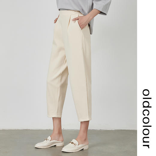 oldcolour休闲运动哈伦裤2022秋新款宽松百搭直筒七分锥形卫裤女 商品图1