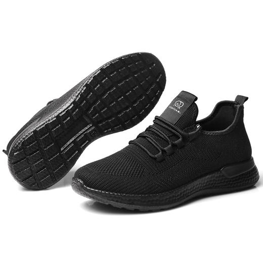 强人3515男飞织运动鞋秋季系带跑步鞋透气轻便网面软底青年休闲鞋 商品图11