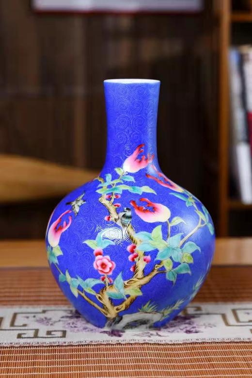 扒花花鸟天球瓶 商品图0