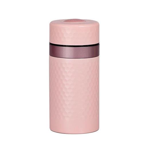 乾唐轩活瓷小金石保温杯女双层陶瓷内胆创意迷你随身便携带盖水杯樱花粉220ML 商品图0