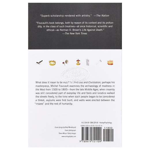 【中商原版】福柯 疯癫与文明 英文原版 Madness and Civilization A History of Insanity in the Age of Reason Michel Fo 商品图1