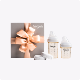 Hegen海格恩 婴儿奶瓶150ml+240ml+2个储存瓶盖礼盒装