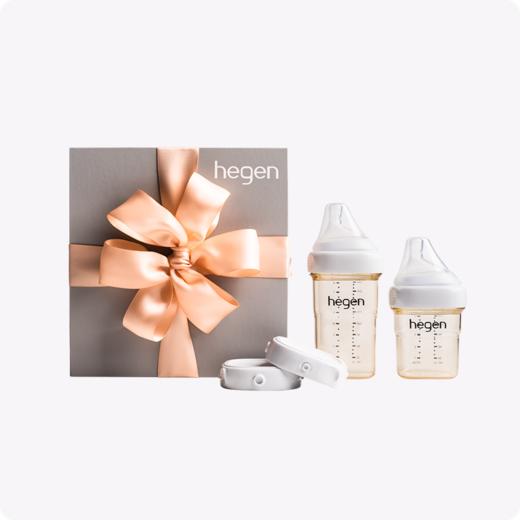 Hegen海格恩 婴儿奶瓶150ml+240ml+2个储存瓶盖礼盒装 商品图0